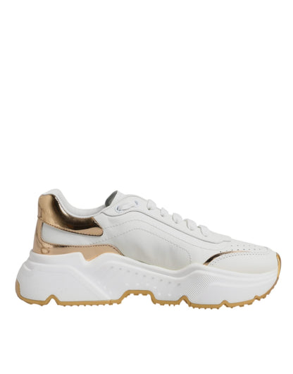 Dolce & Gabbana White Gold Daymaster Low Top Sneakers Shoes – EU36.5/US6 par Dolce & Gabbana | Disponible sur Sandy Store ByNet