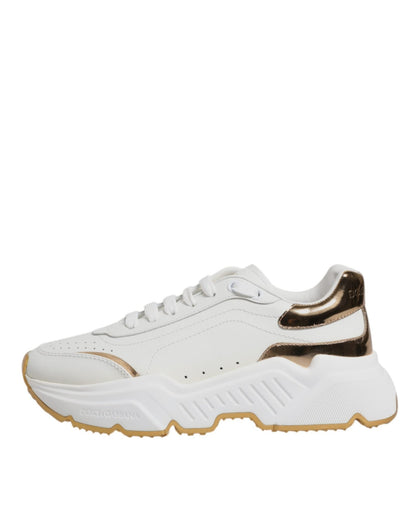Dolce & Gabbana White Gold Daymaster Low Top Sneakers Shoes – EU36.5/US6 par Dolce & Gabbana | Disponible sur Sandy Store ByNet