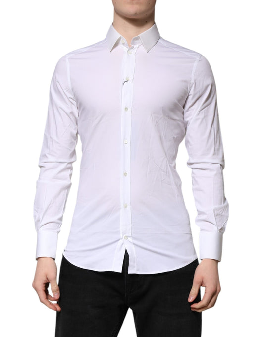 Dolce & Gabbana White GOLD Long Sleeves Dress Formal Shirt – IT37 | XS par Dolce & Gabbana | Disponible sur Sandy Store ByNet