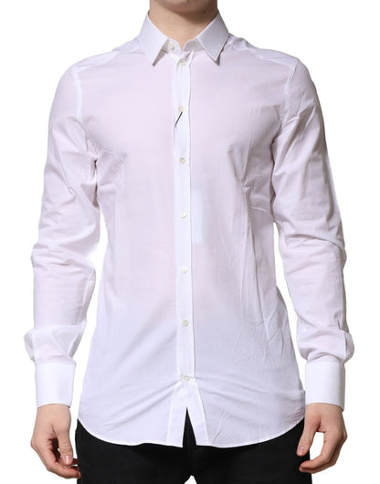 Dolce & Gabbana White GOLD Long Sleeves Dress Formal Shirt – IT40 | M par Dolce & Gabbana | Disponible sur Sandy Store ByNet