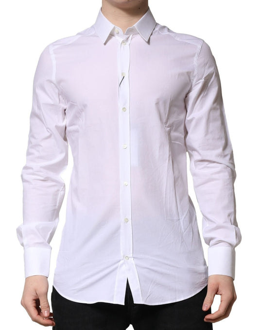Dolce & Gabbana White GOLD Long Sleeves Dress Formal Shirt – IT40 | M par Dolce & Gabbana | Disponible sur Sandy Store ByNet