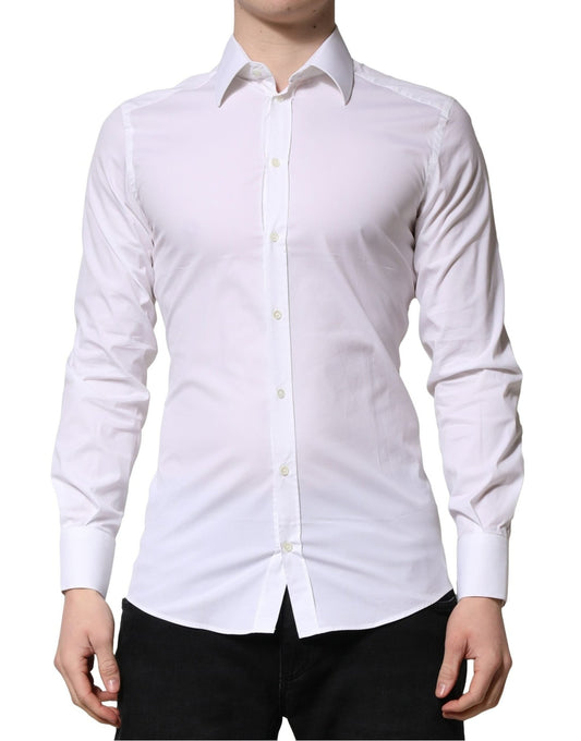 Dolce & Gabbana White GOLD Long Sleeves Men Dress Formal Shirt – IT38 | XS par Dolce & Gabbana | Disponible sur Sandy Store ByNet