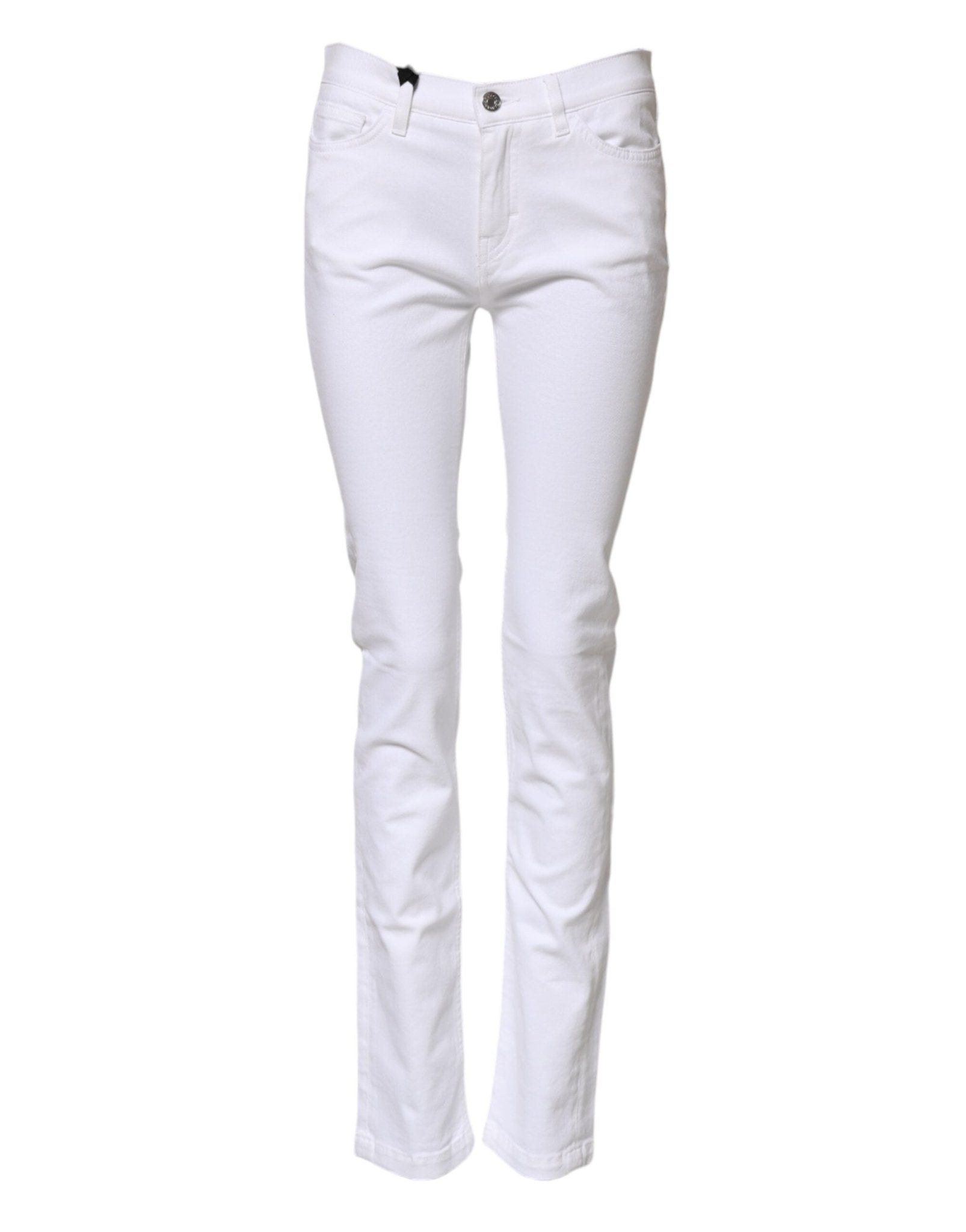 Dolce & Gabbana White GRACE Mid Waisted Skinny Denim Jeans – IT40|S par Dolce & Gabbana | Disponible sur Sandy Store ByNet