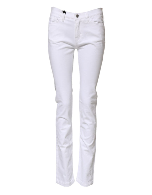 Dolce & Gabbana White GRACE Mid Waisted Skinny Denim Jeans – IT40|S par Dolce & Gabbana | Disponible sur Sandy Store ByNet