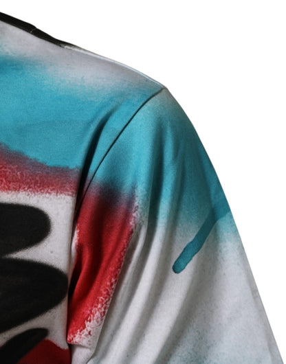 Dolce & Gabbana White Graffiti Crew Neck Short Sleeves T-shirt – XS par Dolce & Gabbana | Disponible sur Sandy Store ByNet