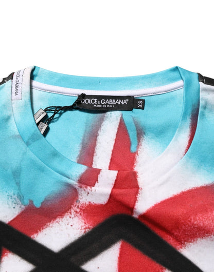 Dolce & Gabbana White Graffiti Crew Neck Short Sleeves T-shirt – XS par Dolce & Gabbana | Disponible sur Sandy Store ByNet