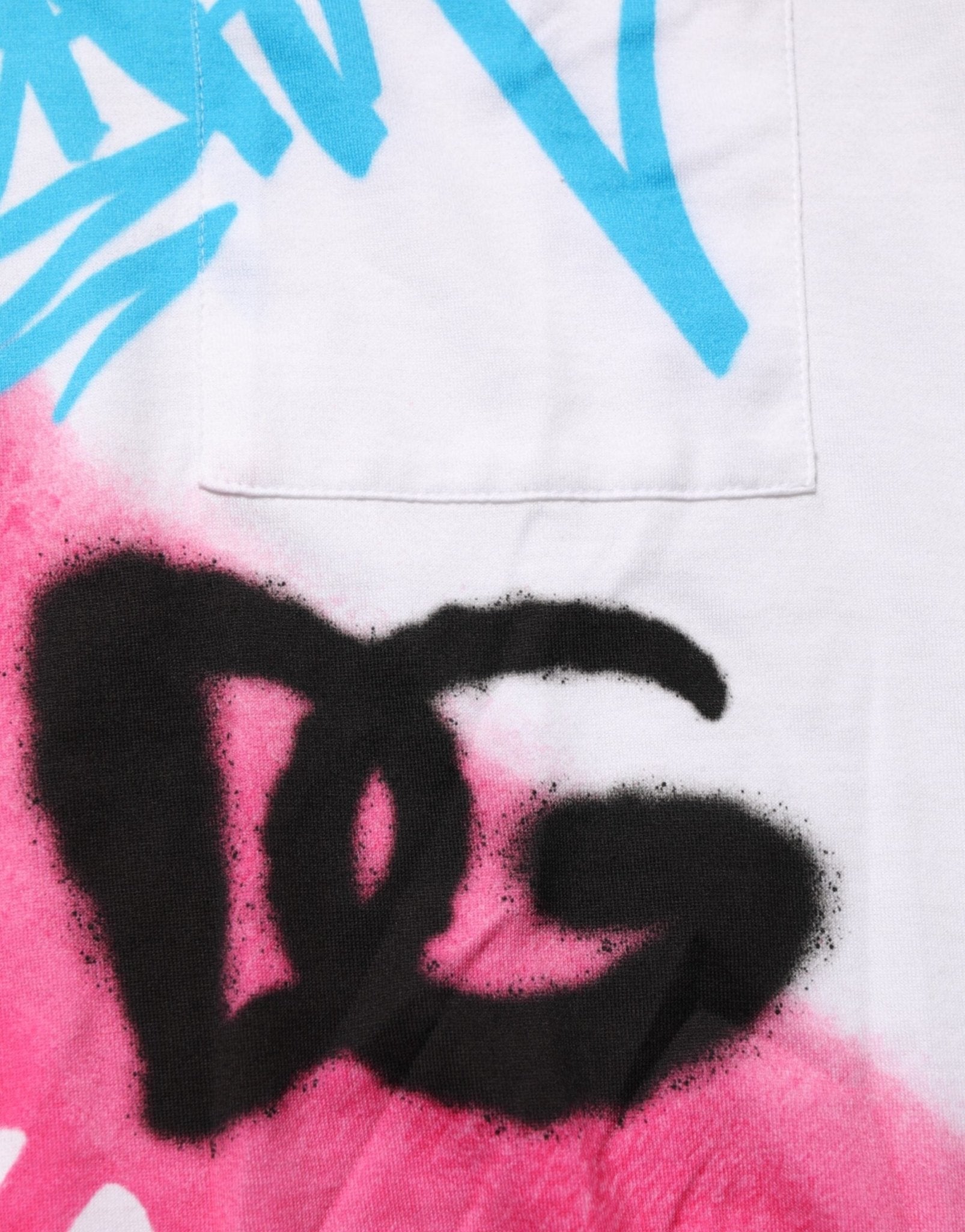 Dolce & Gabbana White Graphic Print Cotton Crew Neck T-shirt – IT48 | M par Dolce & Gabbana | Disponible sur Sandy Store ByNet
