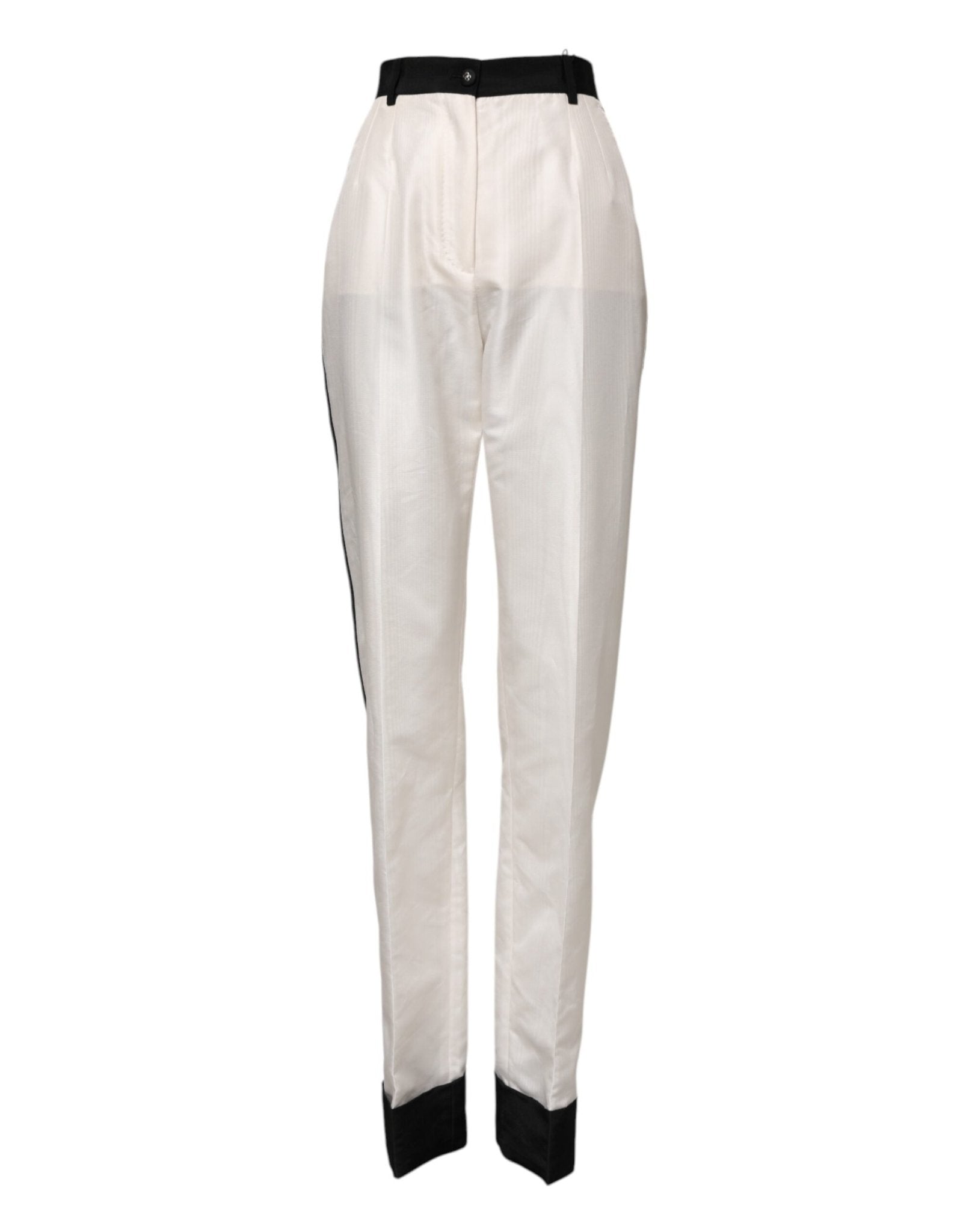Dolce & Gabbana White High Waist Straight Dress Trouser Pants – IT40|S par Dolce & Gabbana | Disponible sur Sandy Store ByNet