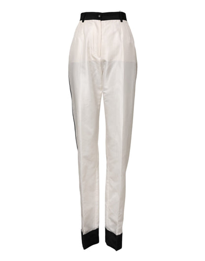 Dolce & Gabbana White High Waist Straight Dress Trouser Pants – IT40|S par Dolce & Gabbana | Disponible sur Sandy Store ByNet