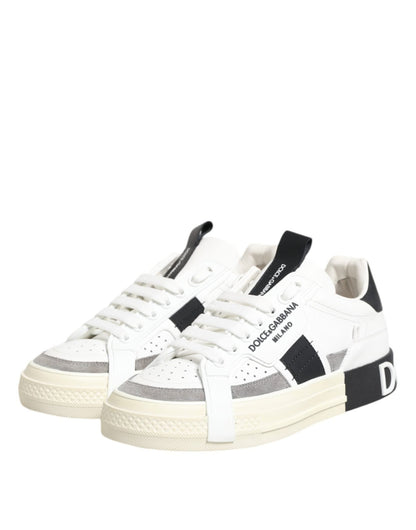 Dolce & Gabbana White Leather Custom 2.Zero Sneakers Shoes – EU40/US9.5 par Dolce & Gabbana | Disponible sur Sandy Store ByNet