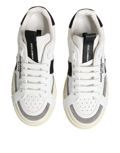 Dolce & Gabbana White Leather Custom 2.Zero Sneakers Shoes – EU40/US9.5 par Dolce & Gabbana | Disponible sur Sandy Store ByNet