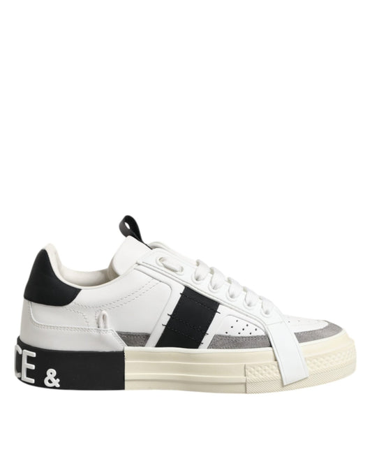 Dolce & Gabbana White Leather Custom 2.Zero Sneakers Shoes – EU40/US9.5 par Dolce & Gabbana | Disponible sur Sandy Store ByNet