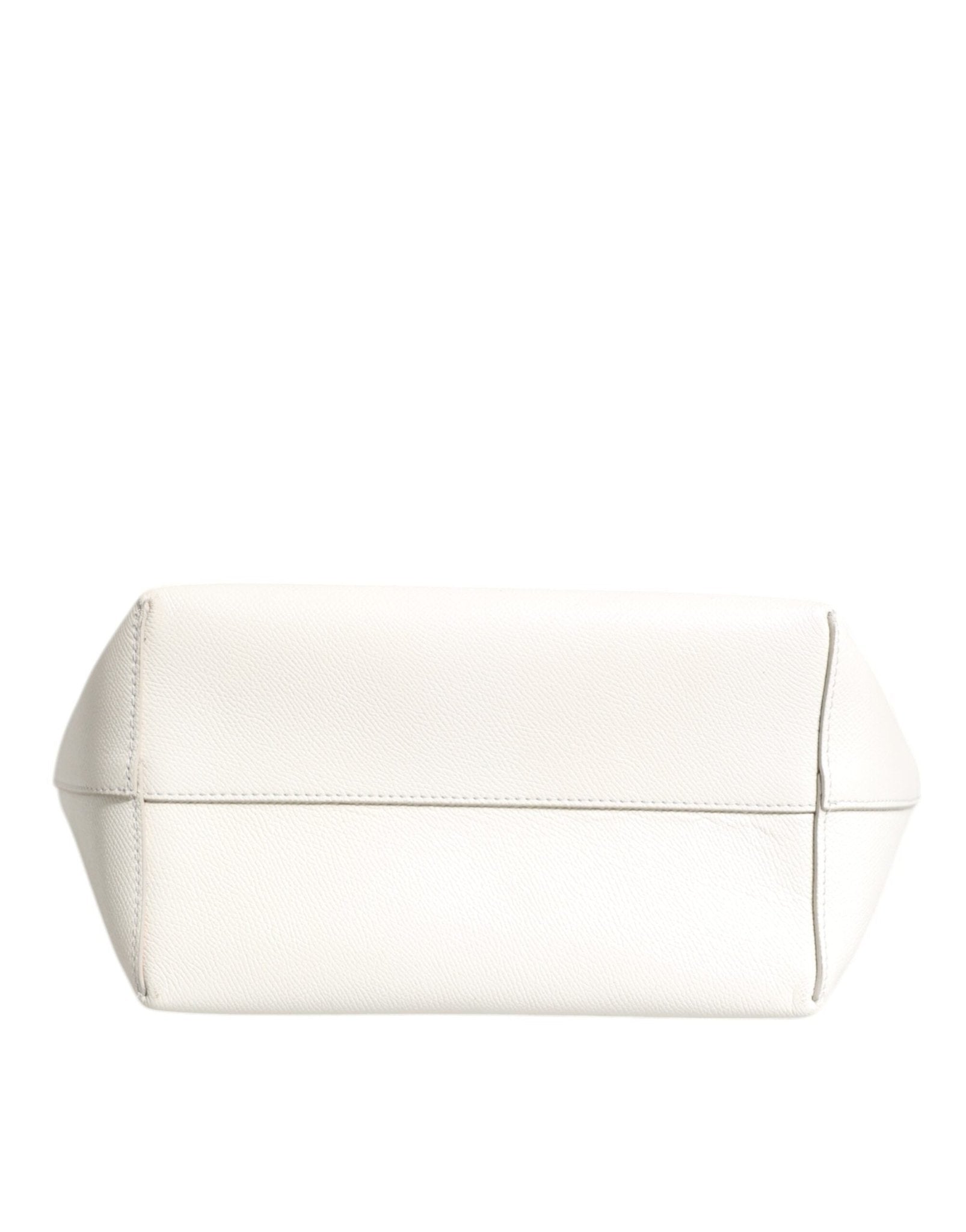 Dolce & Gabbana White Leather #DG BEATRICE Top Handle Tote Bag - Sandy Store ByNet
