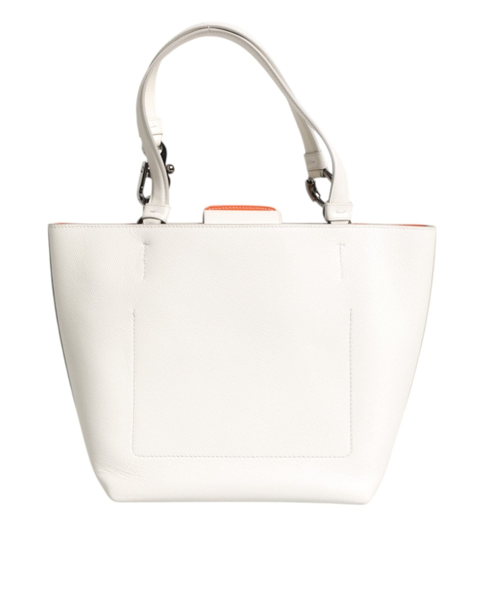 Dolce & Gabbana White Leather #DG BEATRICE Top Handle Tote Bag - Sandy Store ByNet