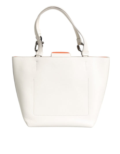 Dolce & Gabbana White Leather #DG BEATRICE Top Handle Tote Bag - Sandy Store ByNet