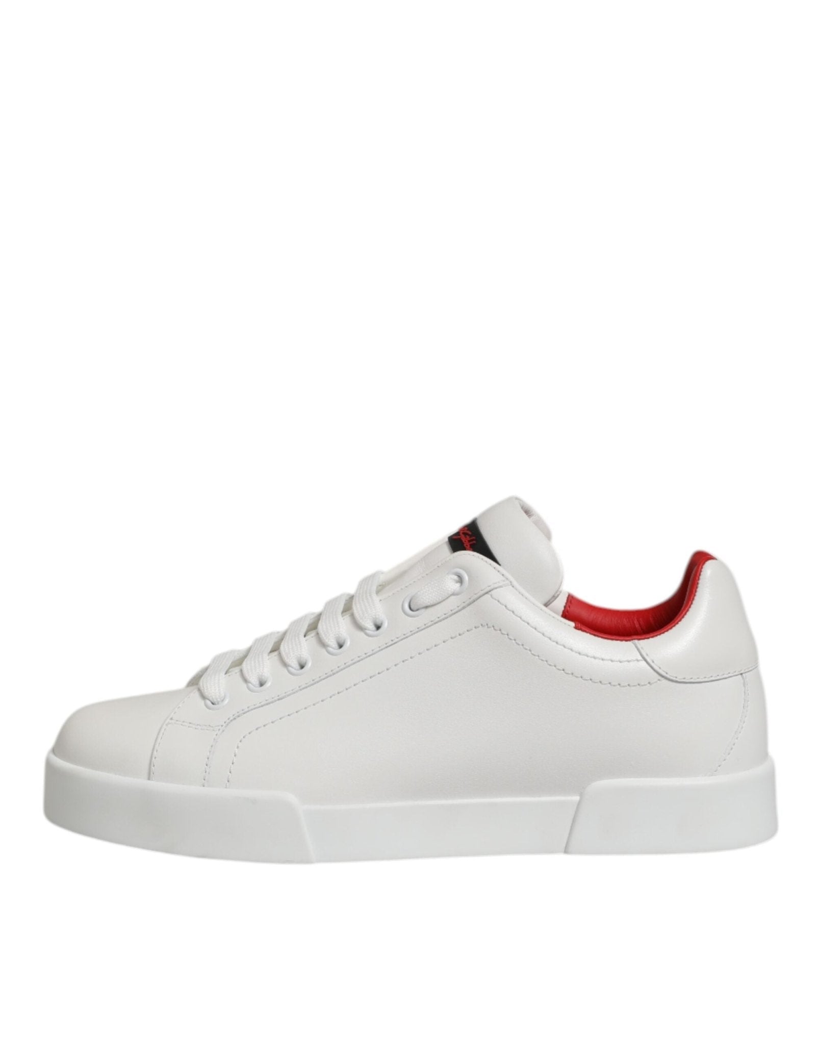 Dolce & Gabbana White Leather Lace Up Low Top Sneakers Shoes – EU39/US6 par Dolce & Gabbana | Disponible sur Sandy Store ByNet