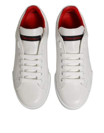 Dolce & Gabbana White Leather Lace Up Low Top Sneakers Shoes – EU39/US6 par Dolce & Gabbana | Disponible sur Sandy Store ByNet