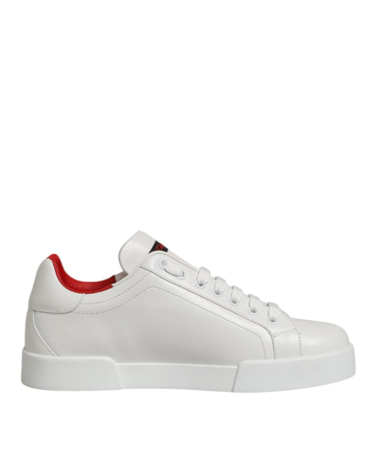 Dolce & Gabbana White Leather Lace Up Low Top Sneakers Shoes – EU39/US6 par Dolce & Gabbana | Disponible sur Sandy Store ByNet