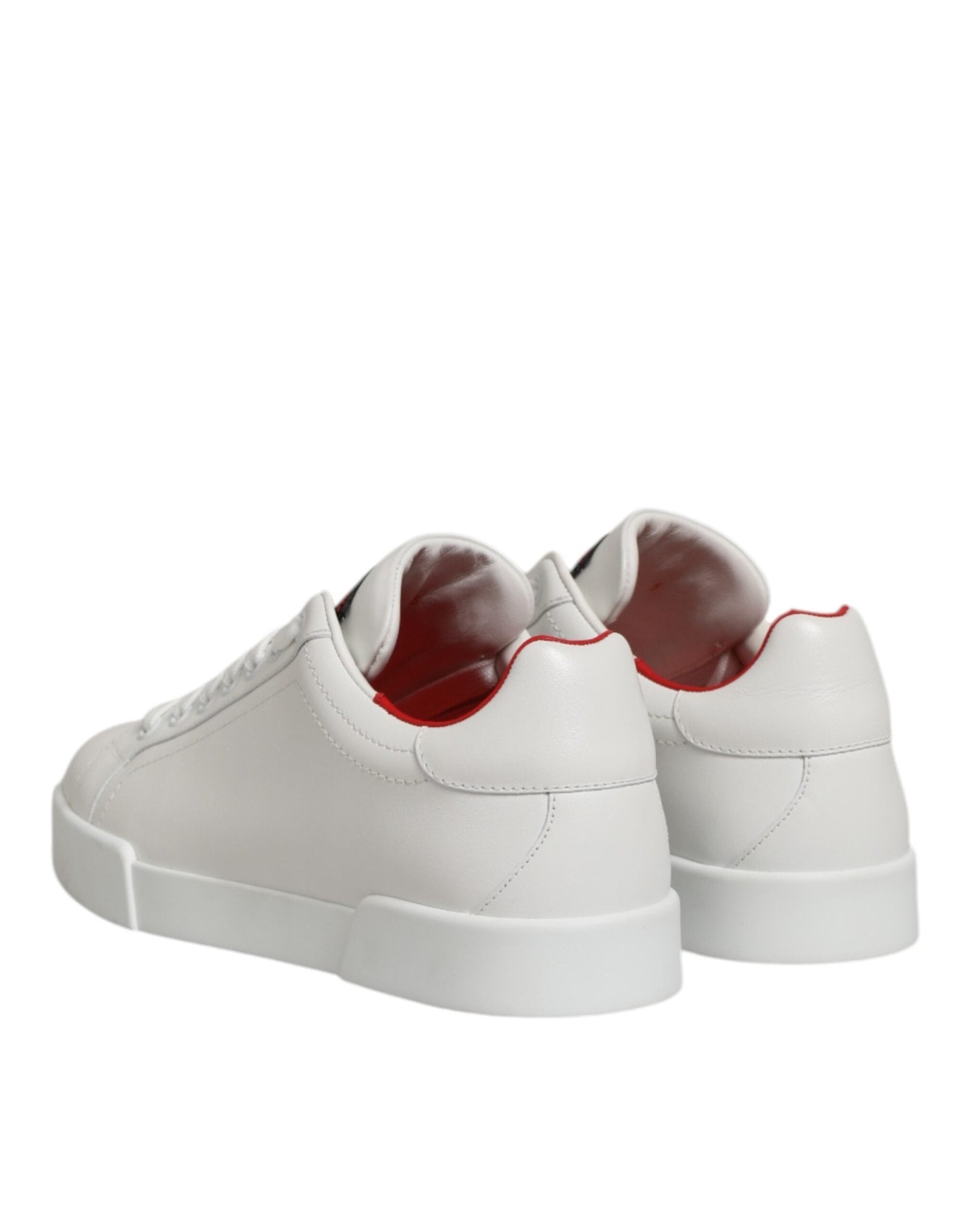 Dolce & Gabbana White Leather Lace Up Low Top Sneakers Shoes – EU39/US6 par Dolce & Gabbana | Disponible sur Sandy Store ByNet