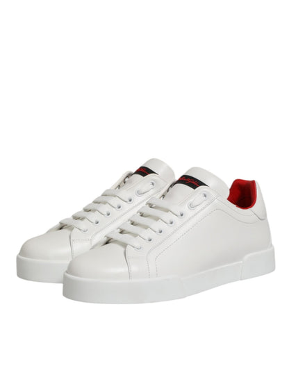 Dolce & Gabbana White Leather Lace Up Low Top Sneakers Shoes – EU39/US6 par Dolce & Gabbana | Disponible sur Sandy Store ByNet