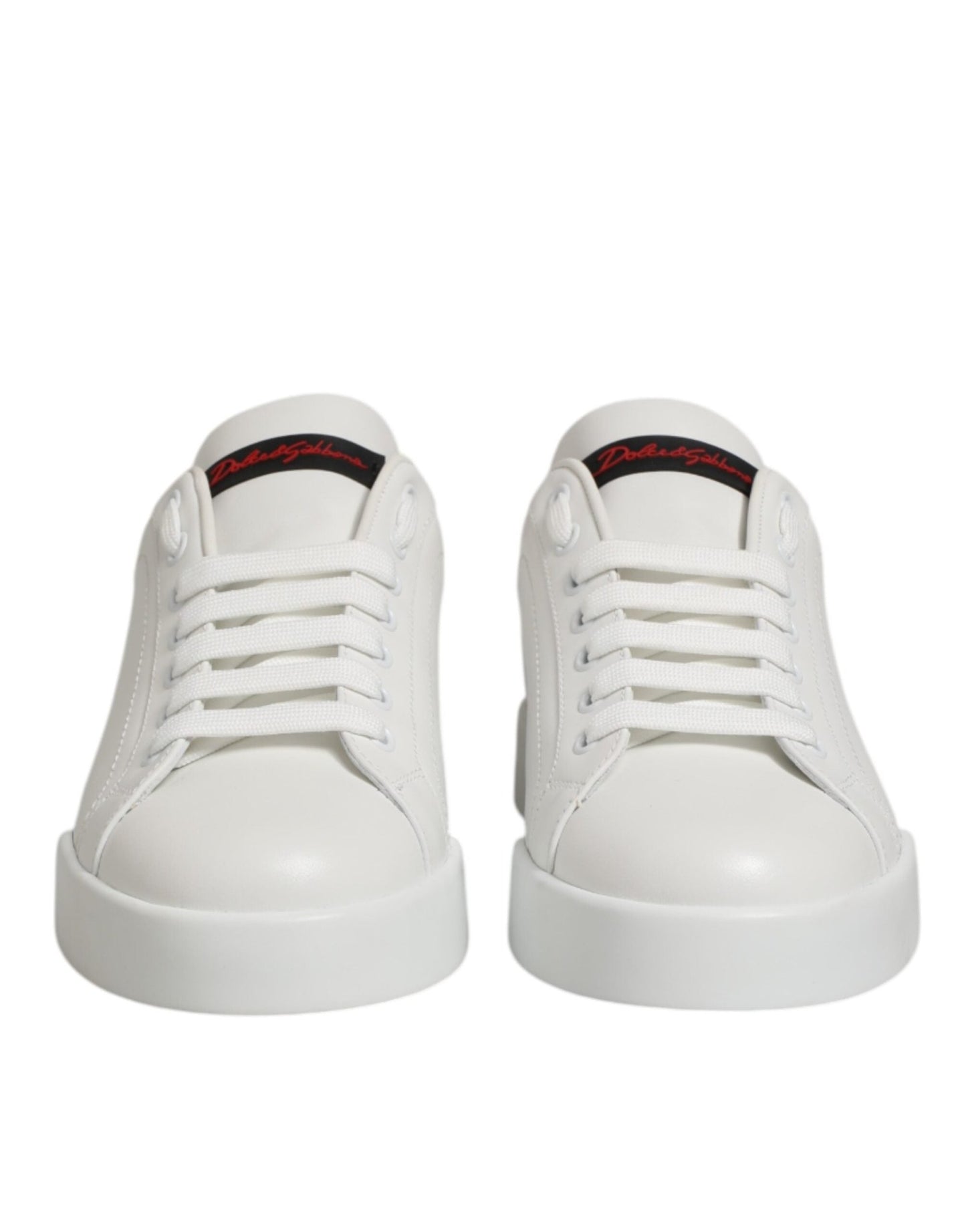 Dolce & Gabbana White Leather Lace Up Low Top Sneakers Shoes – EU39/US6 par Dolce & Gabbana | Disponible sur Sandy Store ByNet