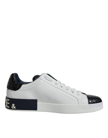 Dolce & Gabbana White Leather Logo Portofino Sneaker Shoes – EU39/US6 par Dolce & Gabbana | Disponible sur Sandy Store ByNet