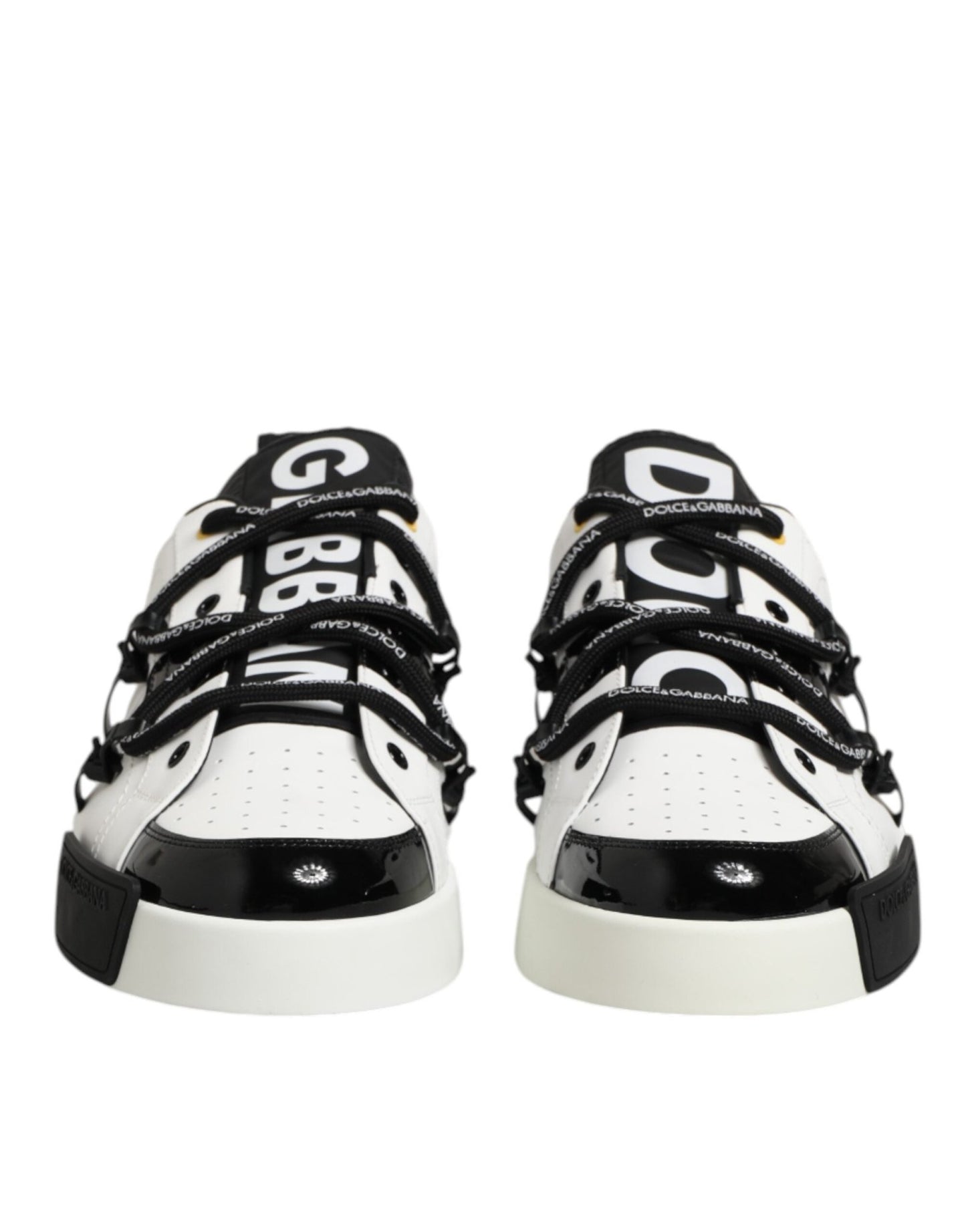 Dolce & Gabbana White Leather Logo Portofino Sneakers Shoes – EU40/US7 par Dolce & Gabbana | Disponible sur Sandy Store ByNet