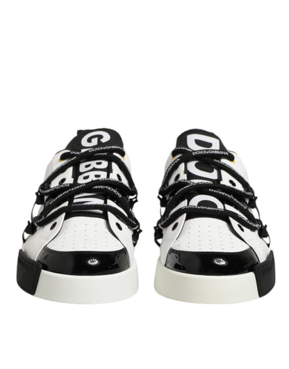 Dolce & Gabbana White Leather Logo Portofino Sneakers Shoes – EU40/US7 par Dolce & Gabbana | Disponible sur Sandy Store ByNet