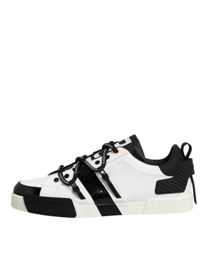 Dolce & Gabbana White Leather Logo Portofino Sneakers Shoes – EU40/US7 par Dolce & Gabbana | Disponible sur Sandy Store ByNet