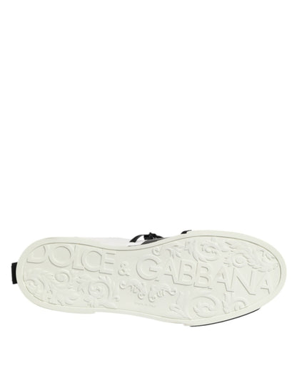 Dolce & Gabbana White Leather Logo Portofino Sneakers Shoes – EU40/US7 par Dolce & Gabbana | Disponible sur Sandy Store ByNet