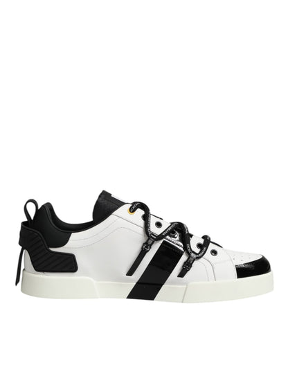 Dolce & Gabbana White Leather Logo Portofino Sneakers Shoes – EU40/US7 par Dolce & Gabbana | Disponible sur Sandy Store ByNet