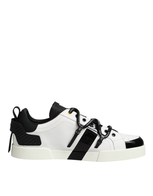 Dolce & Gabbana White Leather Logo Portofino Sneakers Shoes – EU40/US7 par Dolce & Gabbana | Disponible sur Sandy Store ByNet