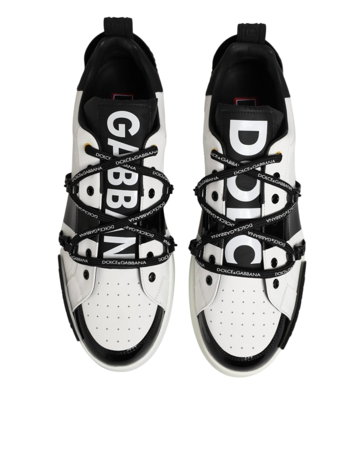 Dolce & Gabbana White Leather Logo Portofino Sneakers Shoes – EU40/US7 par Dolce & Gabbana | Disponible sur Sandy Store ByNet