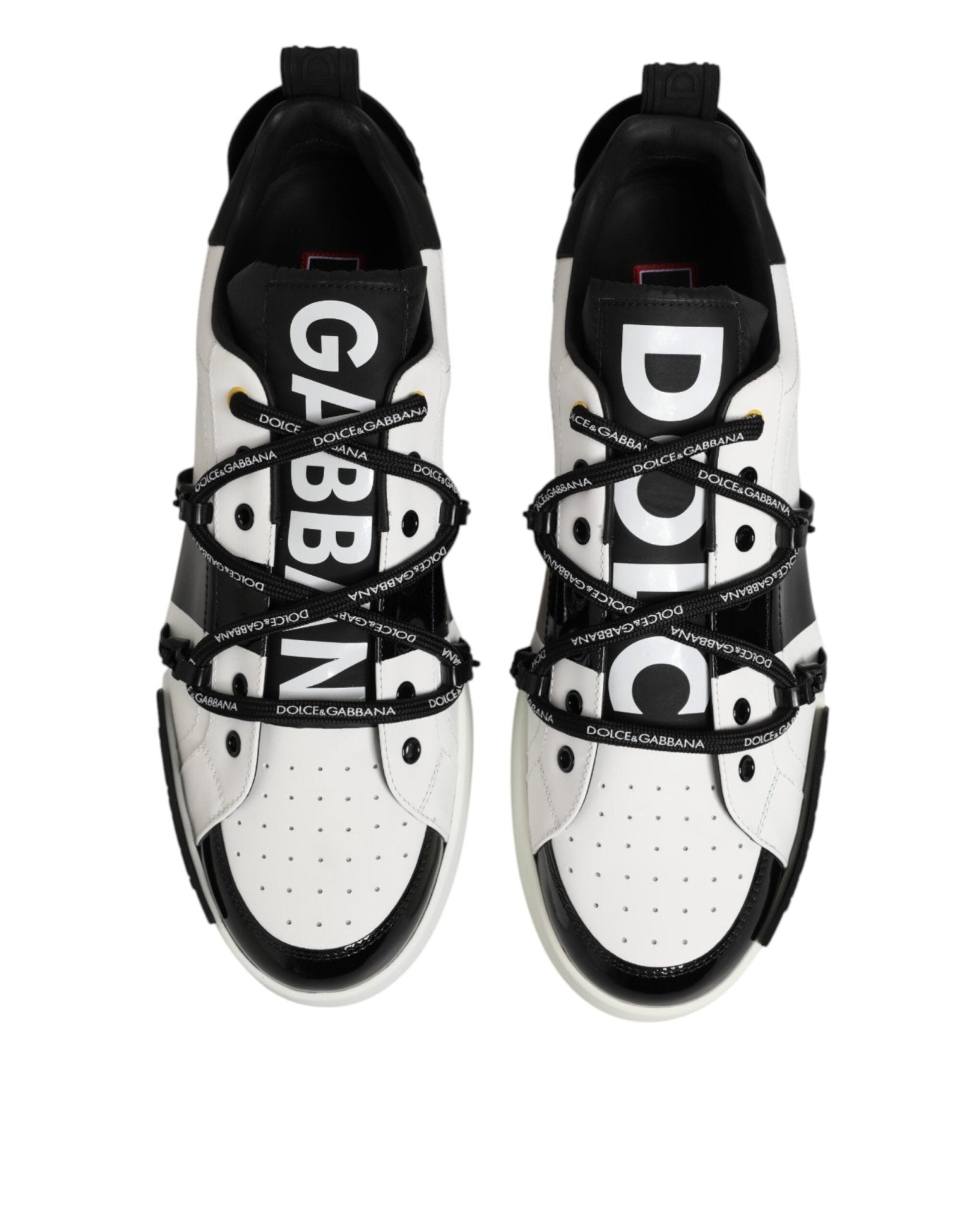 Dolce & Gabbana White Leather Logo Portofino Sneakers Shoes – EU40/US7 par Dolce & Gabbana | Disponible sur Sandy Store ByNet
