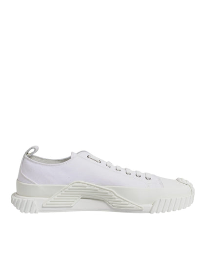 Dolce & Gabbana White Leather Low Top NS1 Sneakers Shoes – EU44/US11 par Dolce & Gabbana | Disponible sur Sandy Store ByNet