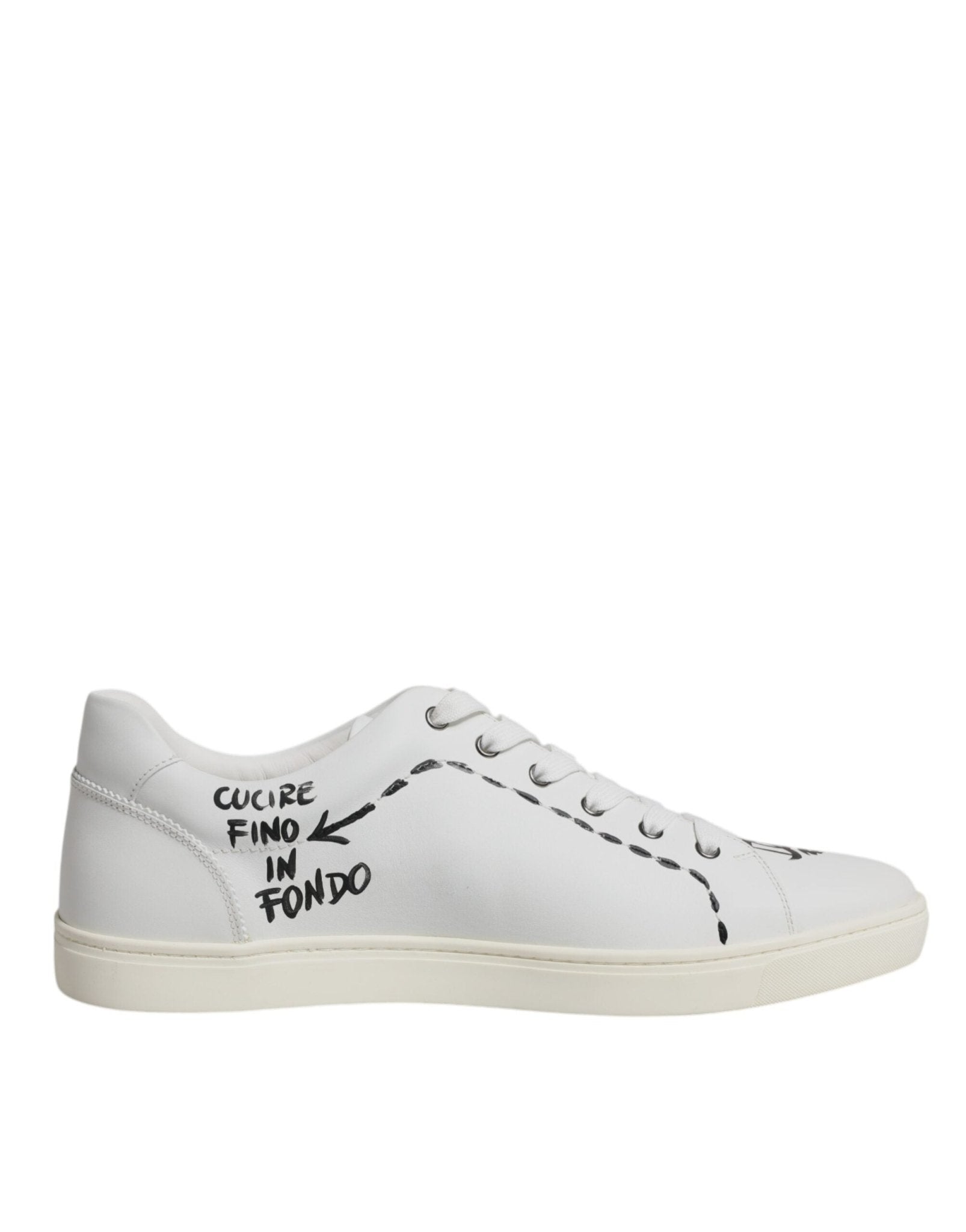 Dolce & Gabbana White Leather Milano Low Top Sneakers Shoes – EU39/US6 par Dolce & Gabbana | Disponible sur Sandy Store ByNet