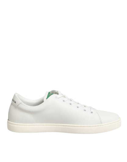 Dolce & Gabbana White Leather Rose Embroidery Low - Top Shoes – EU35.5/US5 par Dolce & Gabbana | Disponible sur Sandy Store ByNet