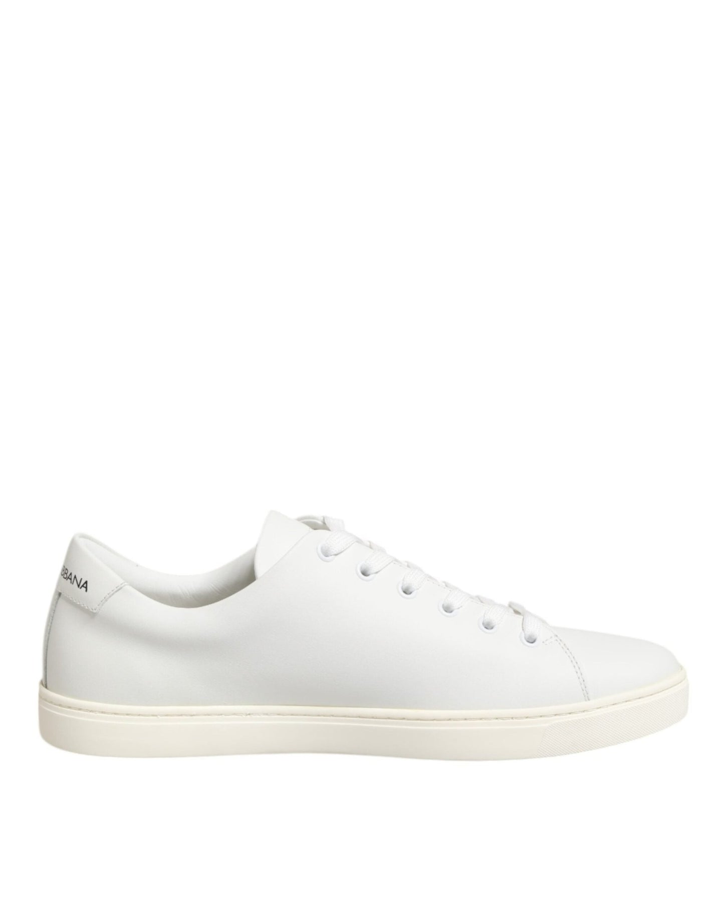 Dolce & Gabbana White Leather Sacre Heart Patch Sneakers Shoes – EU39.5/US9 par Dolce & Gabbana | Disponible sur Sandy Store ByNet