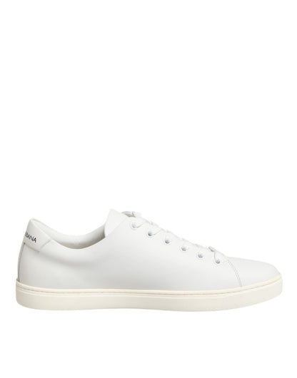 Dolce & Gabbana White Leather Sacre Heart Patch Sneakers Shoes – EU39.5/US9 par Dolce & Gabbana | Disponible sur Sandy Store ByNet