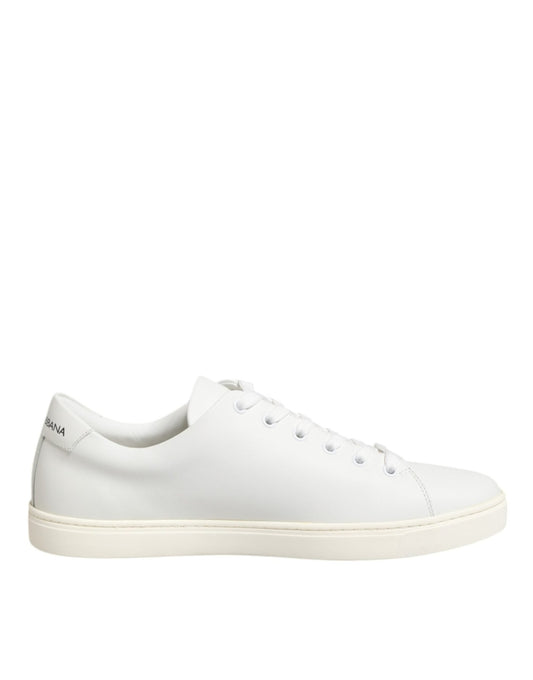 Dolce & Gabbana White Leather Sacre Heart Patch Sneakers Shoes – EU39.5/US9 par Dolce & Gabbana | Disponible sur Sandy Store ByNet