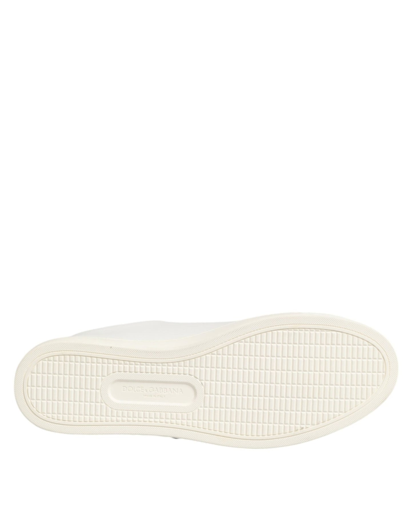 Dolce & Gabbana White Leather Sacre Heart Patch Sneakers Shoes – EU39.5/US9 par Dolce & Gabbana | Disponible sur Sandy Store ByNet