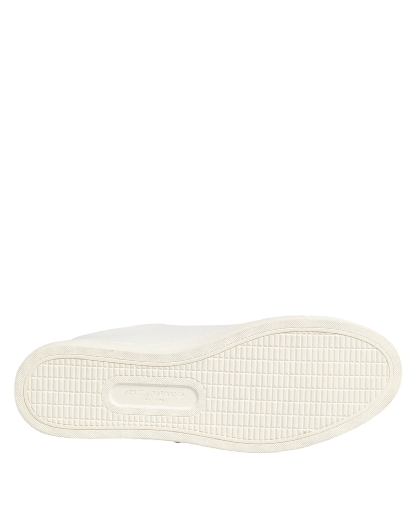 Dolce & Gabbana White Leather Sacre Heart Patch Sneakers Shoes – EU39.5/US9 par Dolce & Gabbana | Disponible sur Sandy Store ByNet