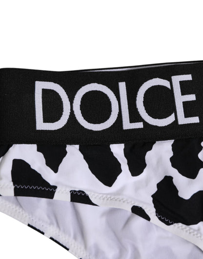 Dolce & Gabbana White Leopard Nylon High Waist Panty Underwear – IT2 | S par Dolce & Gabbana | Disponible sur Sandy Store ByNet