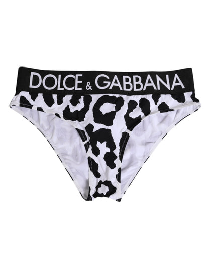 Dolce & Gabbana White Leopard Nylon High Waist Panty Underwear – IT2 | S par Dolce & Gabbana | Disponible sur Sandy Store ByNet