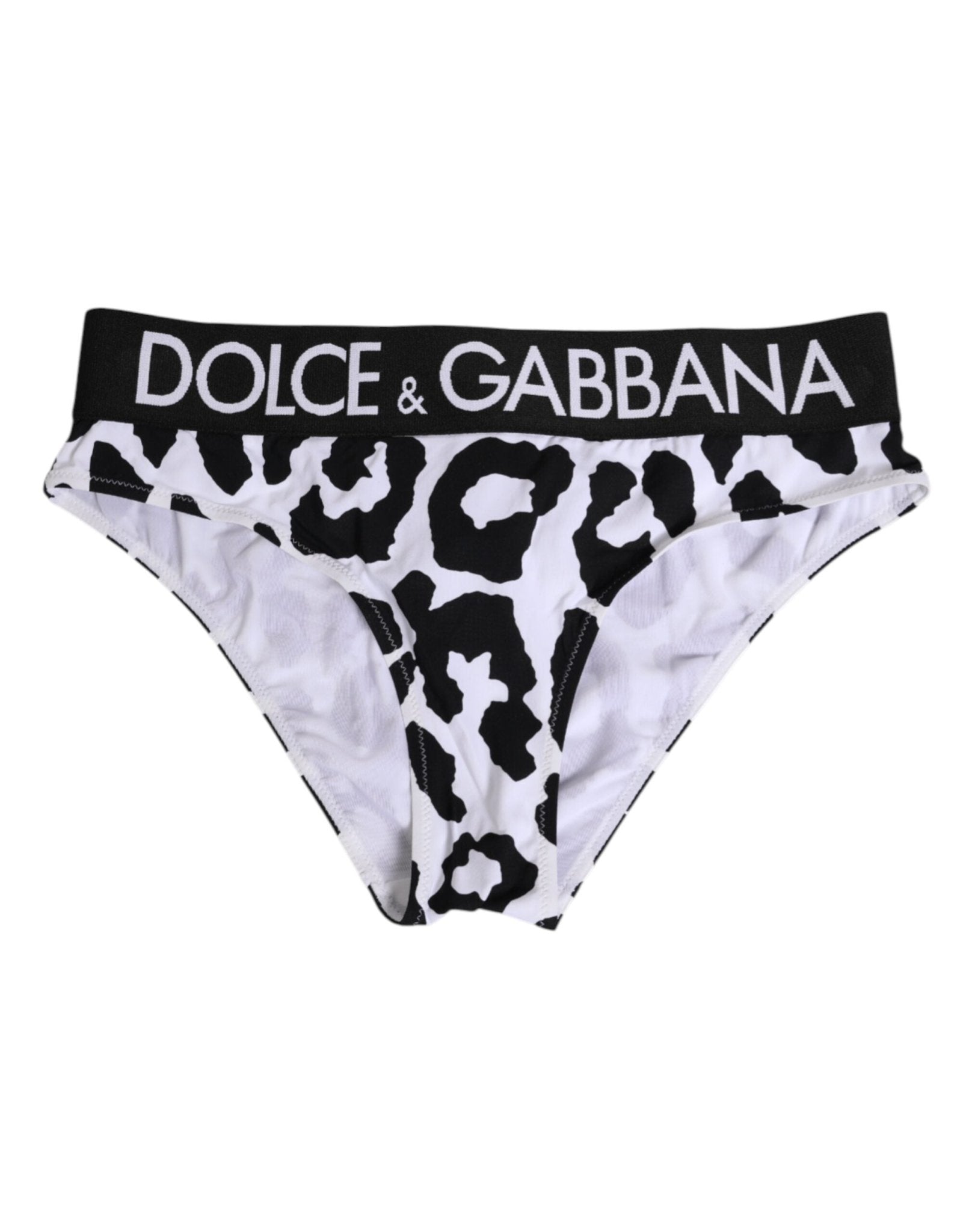 Dolce & Gabbana White Leopard Nylon High Waist Panty Underwear – IT2 | S par Dolce & Gabbana | Disponible sur Sandy Store ByNet