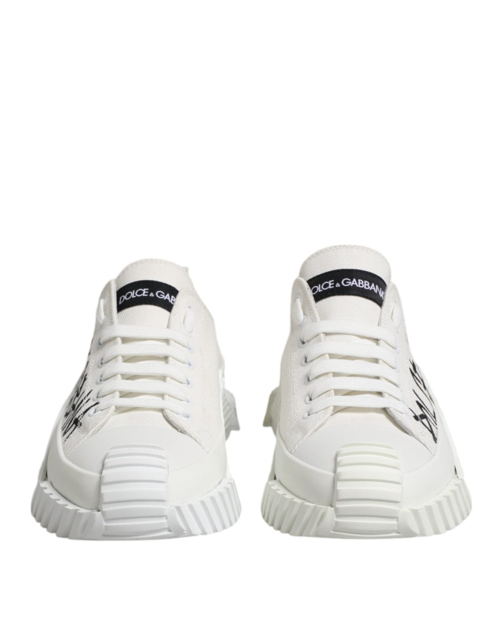 Dolce & Gabbana White Logo Graffiti Low Top Sneakers Shoes – EU44.5/US11.5 par Dolce & Gabbana | Disponible sur Sandy Store ByNet
