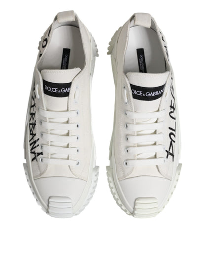 Dolce & Gabbana White Logo Graffiti Low Top Sneakers Shoes – EU44.5/US11.5 par Dolce & Gabbana | Disponible sur Sandy Store ByNet
