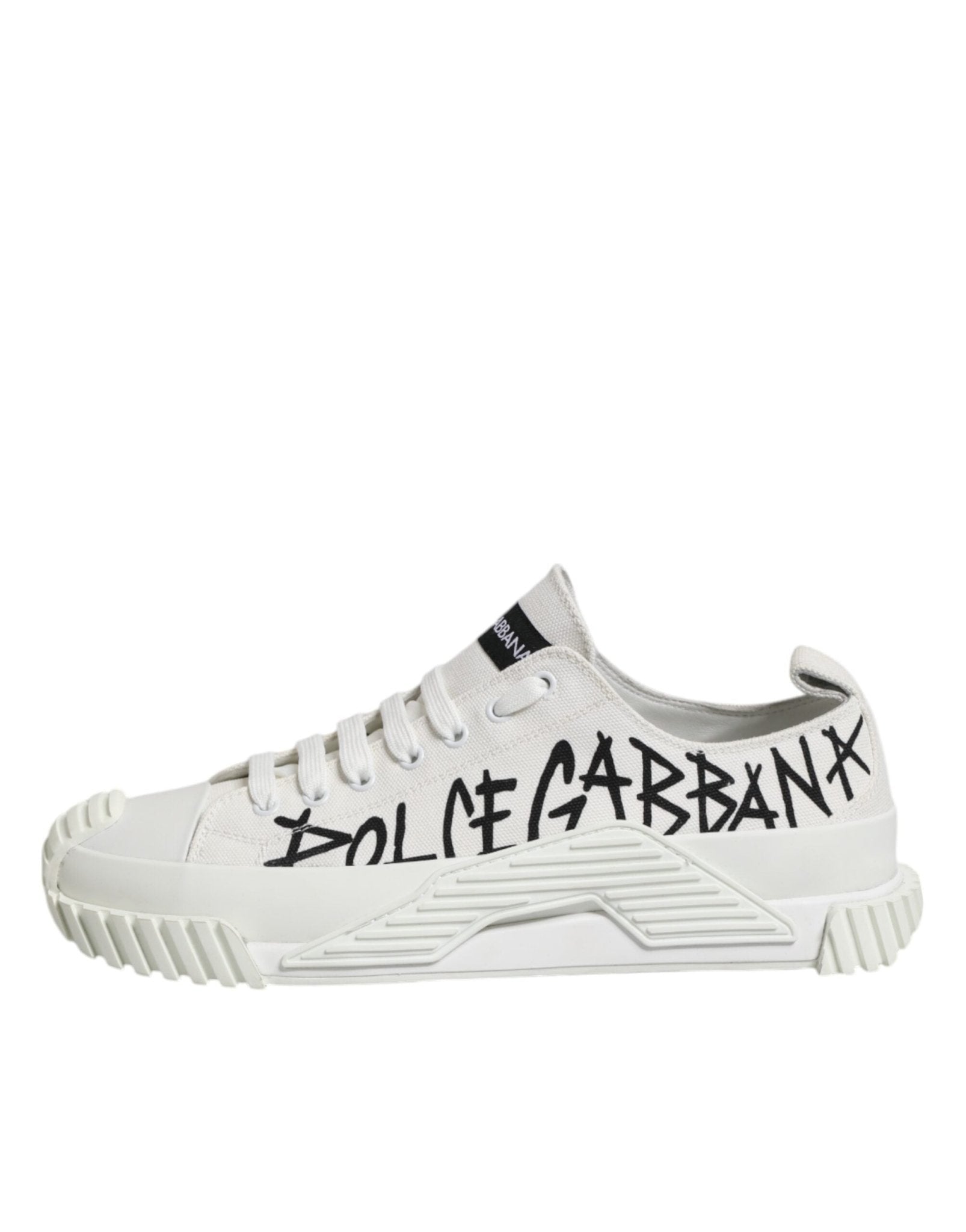 Dolce & Gabbana White Logo Graffiti Low Top Sneakers Shoes – EU44.5/US11.5 par Dolce & Gabbana | Disponible sur Sandy Store ByNet