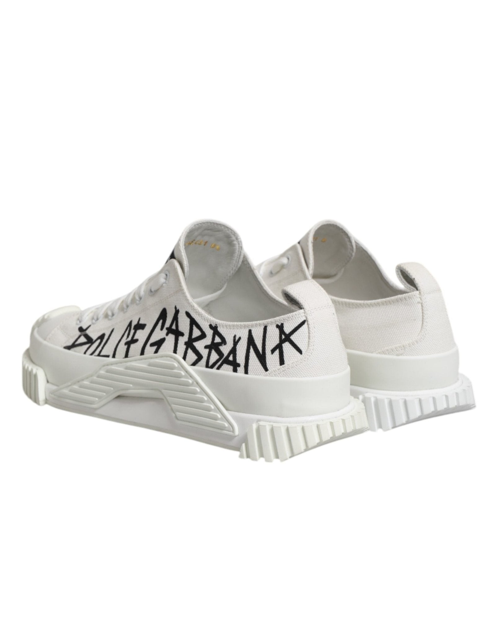 Dolce & Gabbana White Logo Graffiti Low Top Sneakers Shoes – EU44.5/US11.5 par Dolce & Gabbana | Disponible sur Sandy Store ByNet