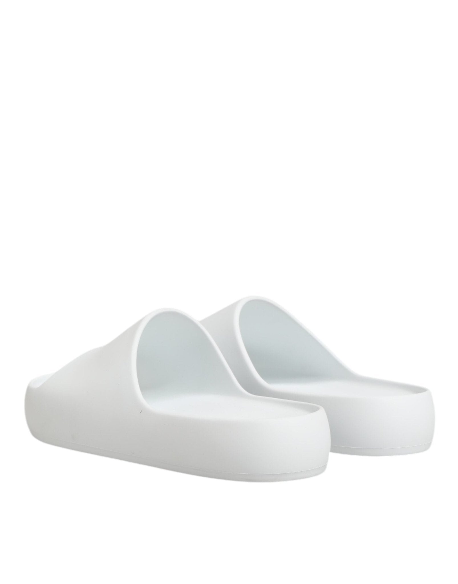Dolce & Gabbana White Logo Slides Sandals Men Beachwear Shoes – EU40/US7 par Dolce & Gabbana | Disponible sur Sandy Store ByNet
